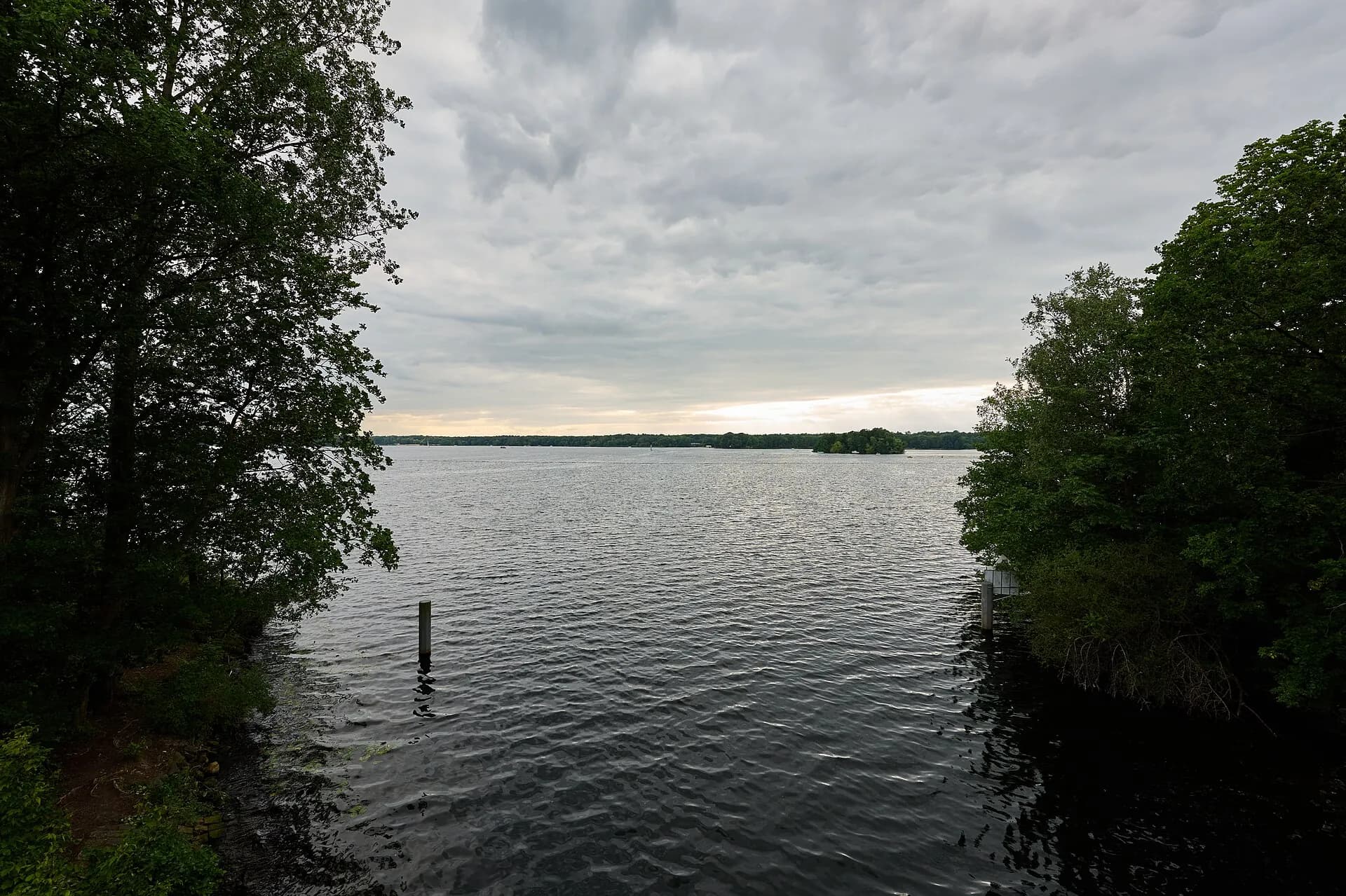 Blick über den Tegeler See vom Borsigdamm
